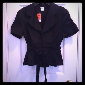 NWT Black Cotton Jacket, Size M